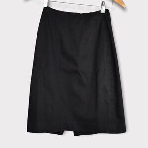 Kay Unger Skirt 2 Womens Pencil Black Straight Zipper Closure Career Workwear